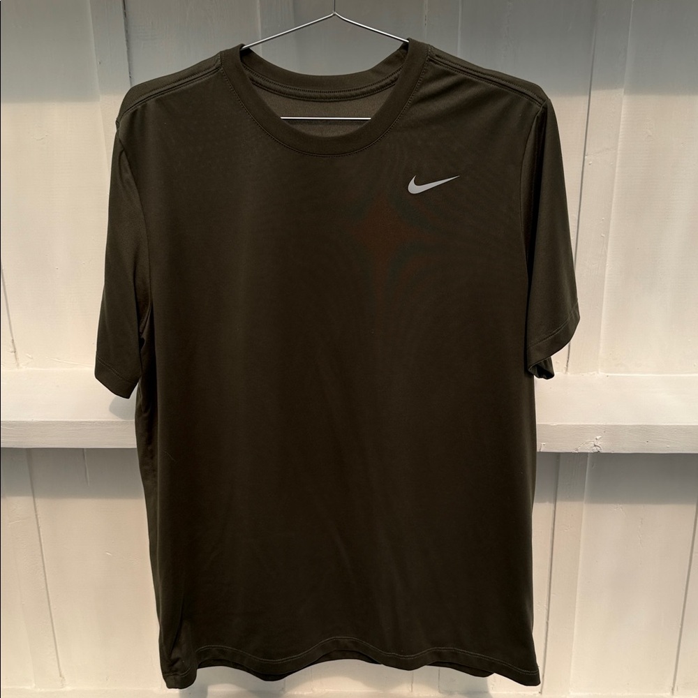 Nike Dark Green Tee with White Swoosh